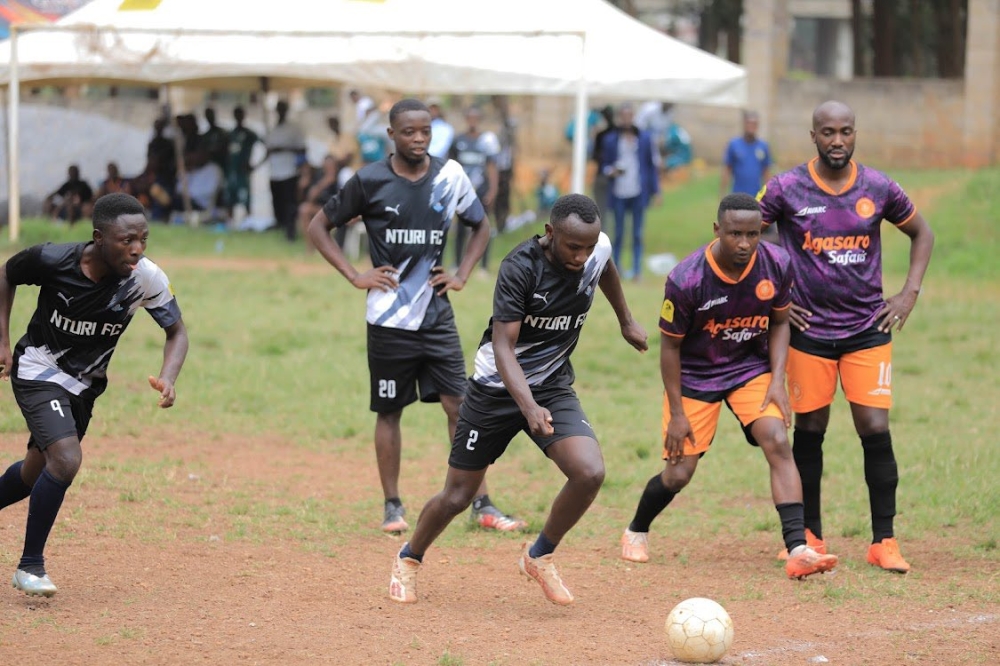 A February league match between Nturi FC and Kajogo FC. Ntare Lions League, Uganda&#039;s premier Sunday soccer league, holds a special place in the hearts of Ntare School alumni. Courtesy