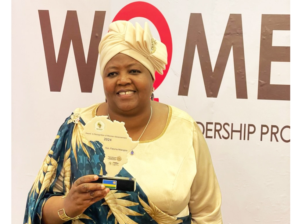 MP Fatuma Ndangiza was awarded for her dedication to gender equality and the advancement of women in Rwanda, highlighting the country’s progress in this area and its ongoing efforts to empower women. Photo: Courtesy