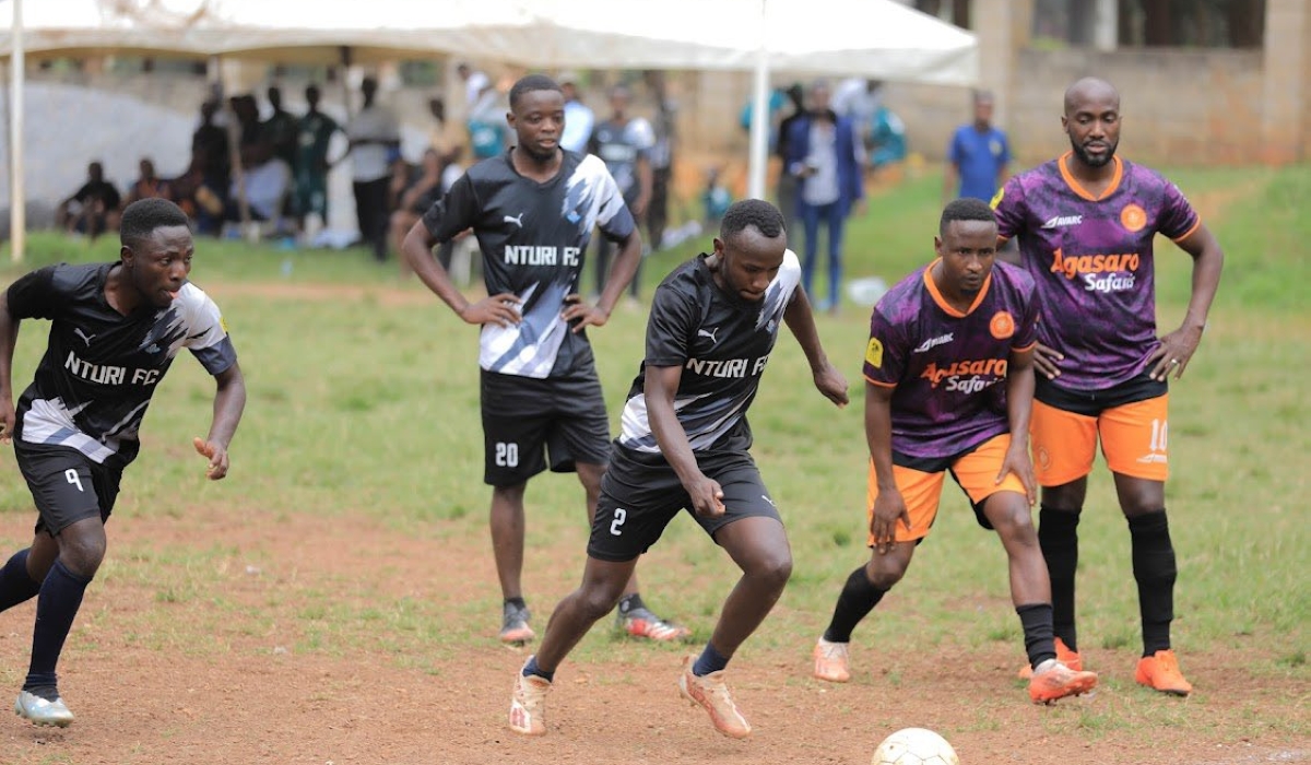 A February league match between Nturi FC and Kajogo FC. Ntare Lions League, Uganda&#039;s premier Sunday soccer league, holds a special place in the hearts of Ntare School alumni. Courtesy