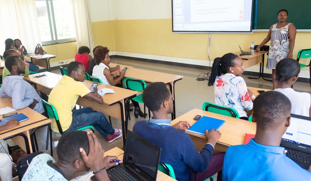 University of Rwanda students during a class at Gikondo Campus in Kigali. Photo by Craish Bahizi
