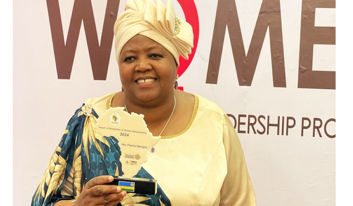 MP Fatuma Ndangiza was awarded for her dedication to gender equality and the advancement of women in Rwanda, highlighting the country’s progress in this area and its ongoing efforts to empower women. Photo: Courtesy