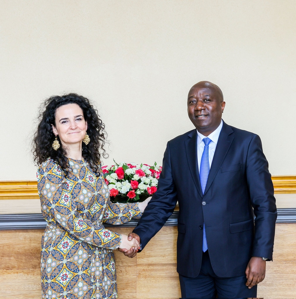 Prime Minister Dr. Ngirente meets with  Mafalda Duarte, Executive Director of the Green Climate Fund, in Kigali on Thursday, March 7. Courtesy