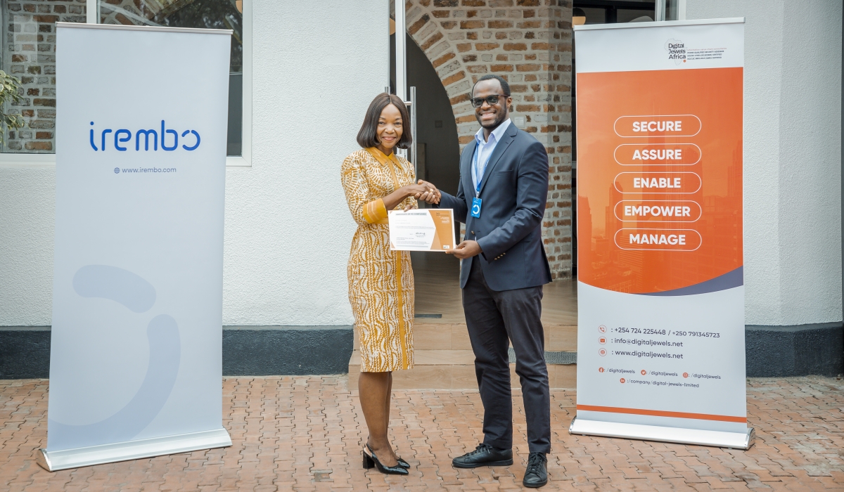 Adedoyin-Odunfa, CEO of Digital Jewels, and Israel Bimpe, the Chief Executive Officer of Irembo.