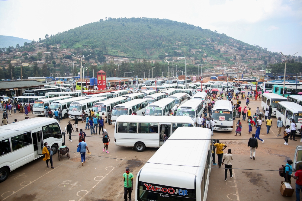 A view of Nyabugogo taxi park in Kigali. On Tuesday, March 12, the City of Kigali announced the new routes for public transport, to facilitate citizens in their daily activities.  Photo by  Craish Bahizi