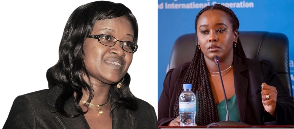 The newly appointed officials, Amb.Monique Mukaruliza and Doris Uwicyeza Picard. Courtesy