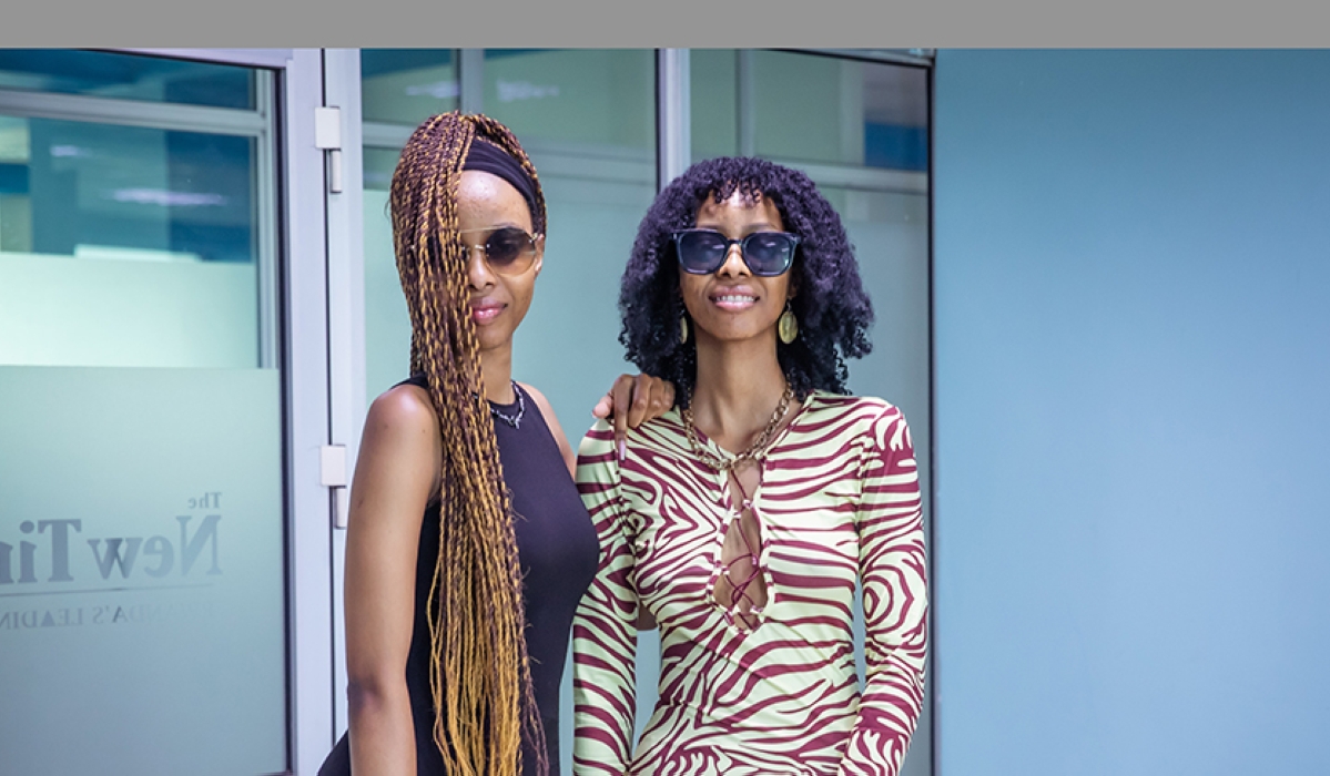 Shakira Butoya (L) and Jennifer Bukuru during an interview with The New Times. The duo make up J-Sha. Photos by Willy Mucyo.