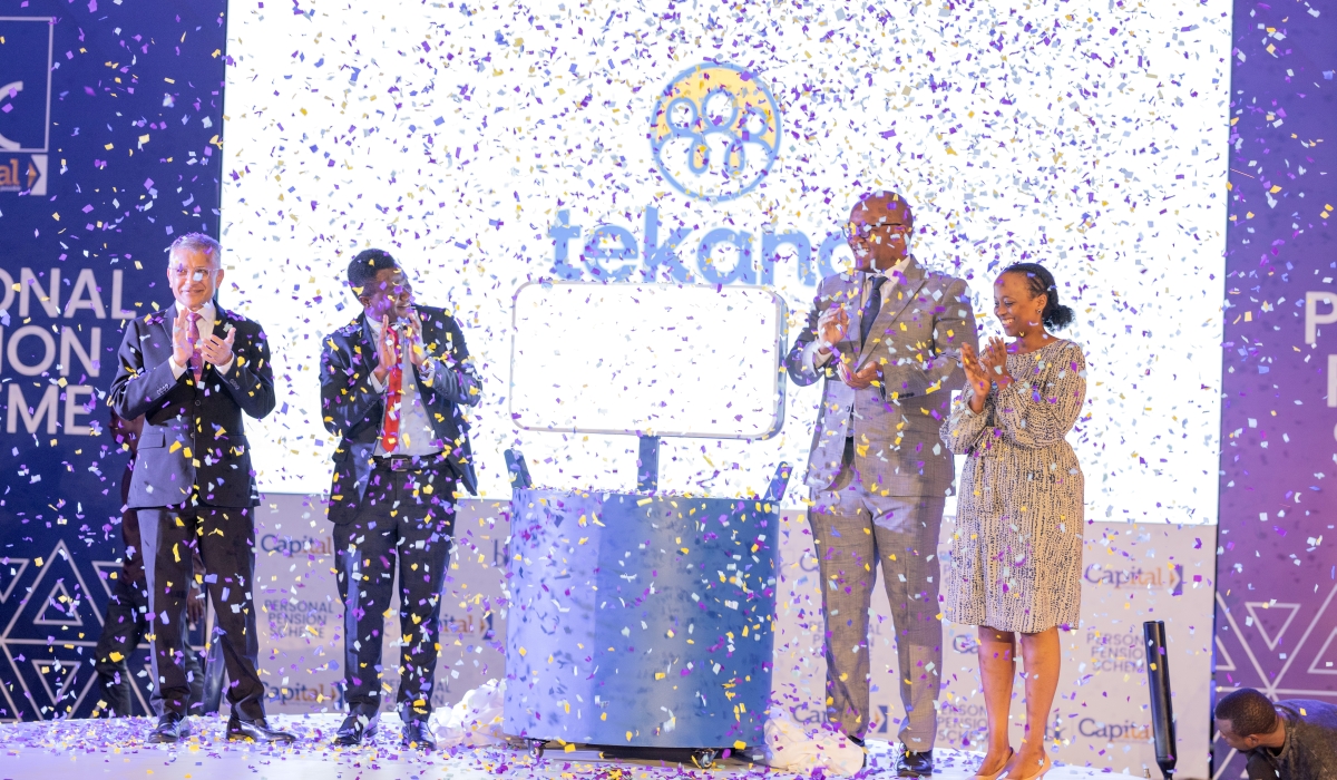 Officials  the launch Tekana Personal Pension Scheme on Wednesday, March 13. Courtesy