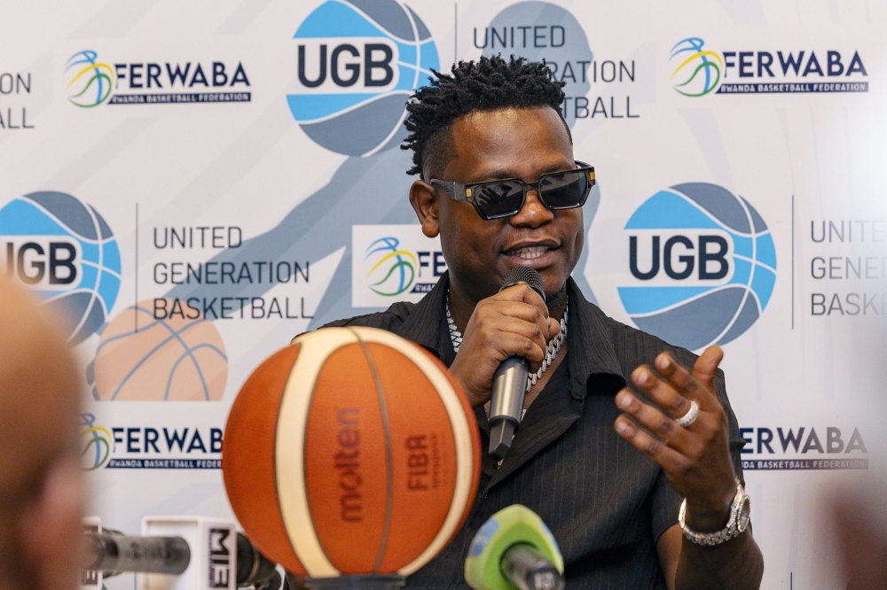 Renowned Rwandan musician Bruce Melodie recently ventured into basketball investment by becoming a co-owner of United Generation Basketball Club. Photo by Christianne Murengerantwari
