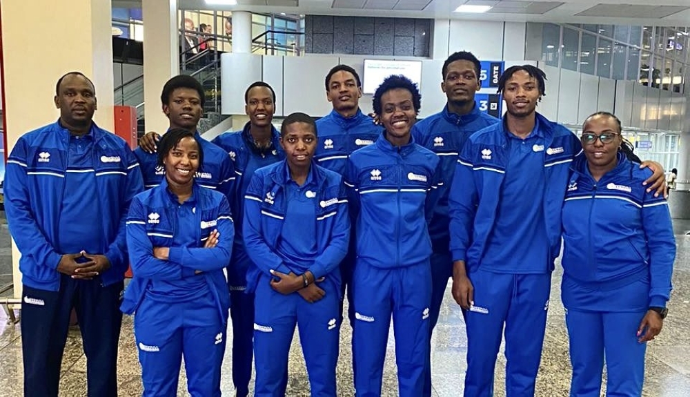 National 3X3 basketball team poses for a photo before boarding a plane for  All Africa Games  Accra, Ghana from March 18-22.