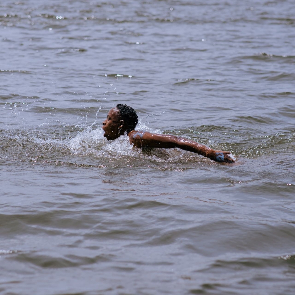 One of the swimmers that took part in the competition.