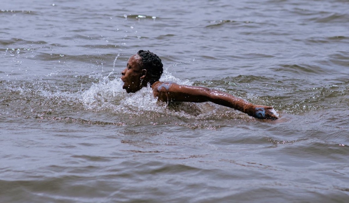 One of the swimmers that took part in the competition.
