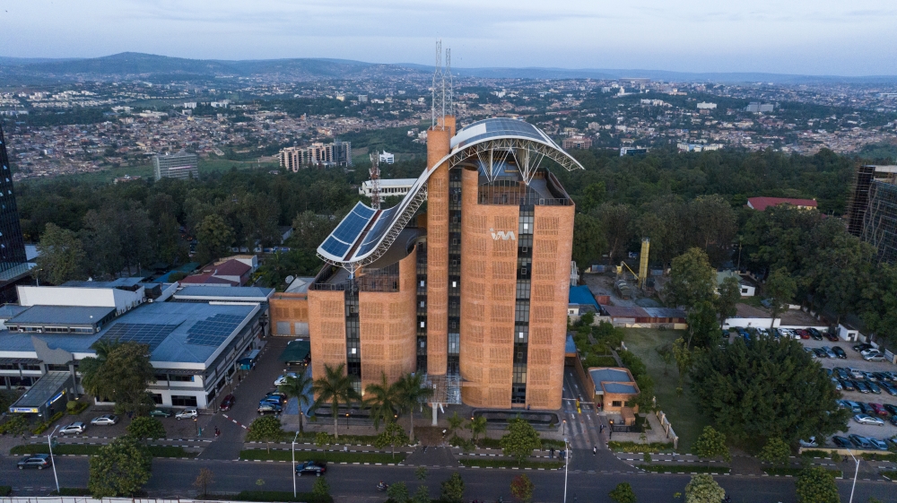 Aerial view of I&M Bank headquarters in Nyarugenge Distict. Courtesy