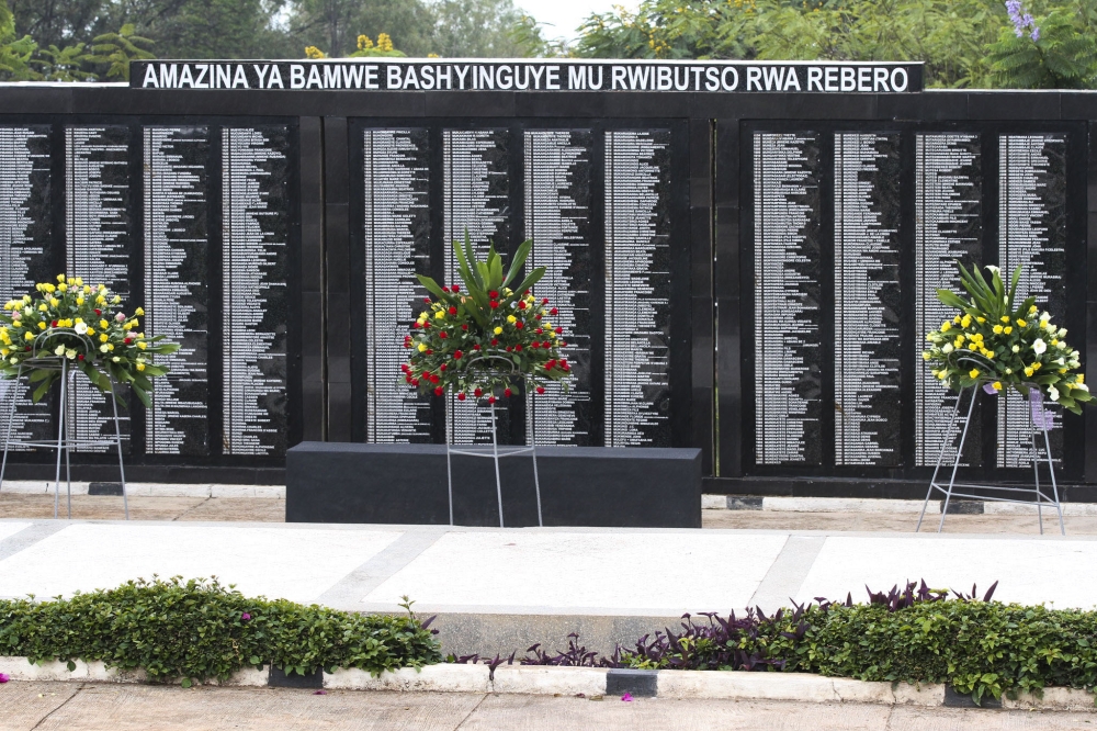 Some names of victims at Rebero Genocide Memorial in Kicukiro in Kigali. Minister Jean Damascene Bizimana has revealed that the politicians, who opposed the genocidal regime, will have their names and deeds added to the dedicated Genocide Memorial at Rebero.