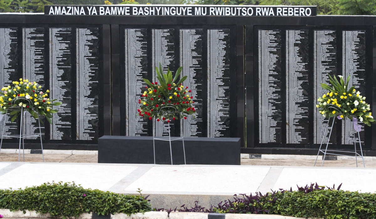 Some names of victims at Rebero Genocide Memorial in Kicukiro in Kigali. Minister Jean Damascene Bizimana has revealed that the politicians, who opposed the genocidal regime, will have their names and deeds added to the dedicated Genocide Memorial at Rebero.