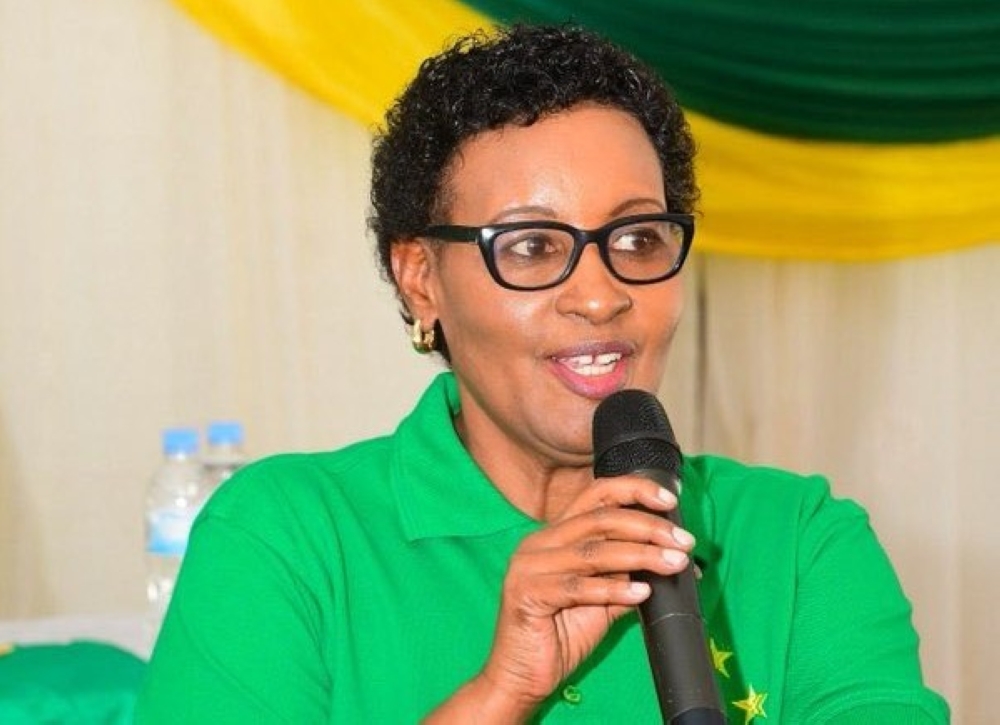 Speaker of Parliament, Donatille Mukabalisa who is also president of Liberal Party (PL), during the National Congress on Sunday March 24,