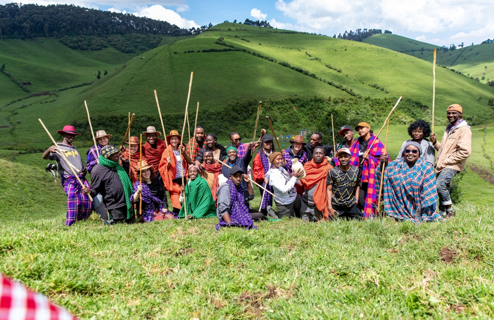Some visitors pose for a group photo during their visit in Bigogwe in Nyabihu District. Photos by Dan Gatsinzi