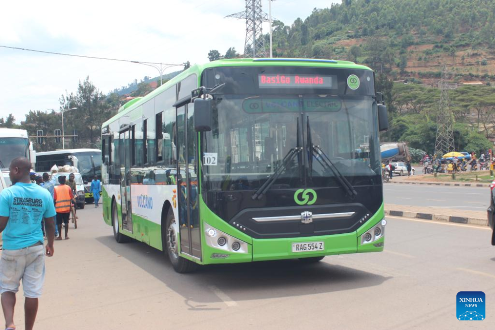 Chinese manufacturers of electric buses have set BasiGo, a Kenya-based company, on course toward its business sustainability but also the start of a significant role in advancing Rwanda&#039;s transition to greener transportation. (Photo by Atulinda Allan/Xinhua)