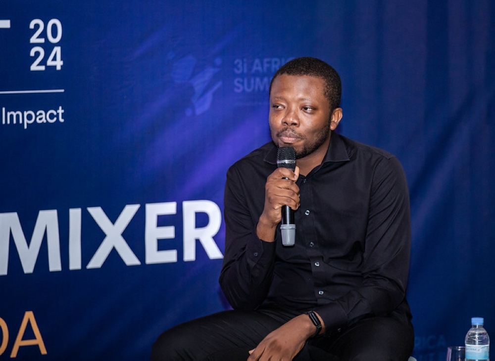 Aaron Baneseh, Head of Strategy and Innovation, Development Bank of Ghana and3i Africa Summit Project Lead, speaking during Stakeholder engagement Rwanda tour