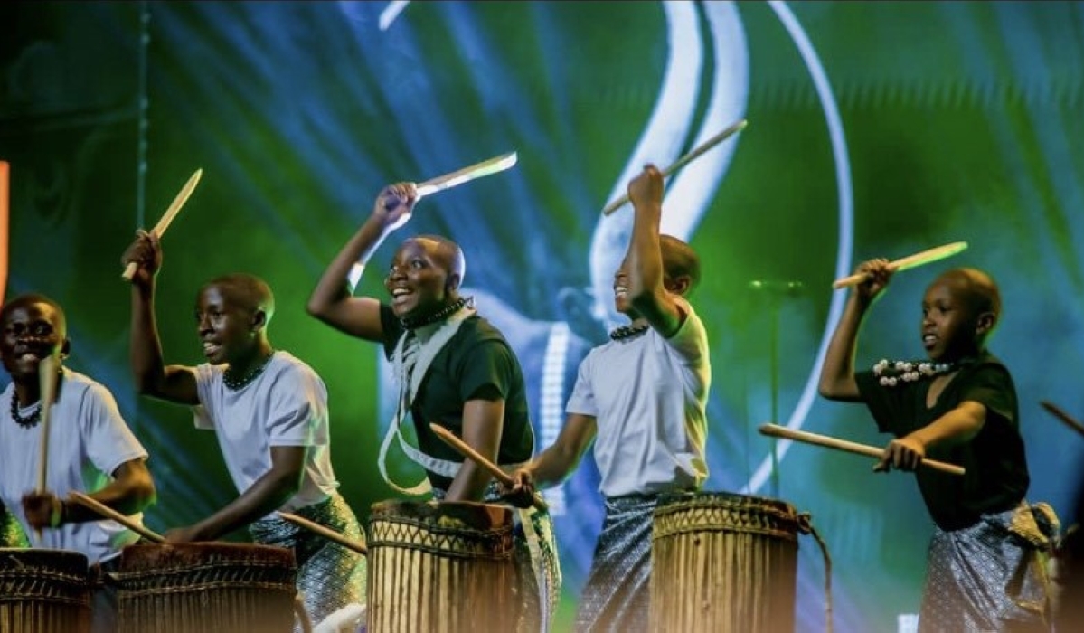 Nyundo Youth Drummers performing during Inyamibwa’s ‘Inkuru ya 30’ concert las weekend. Courtesy photos