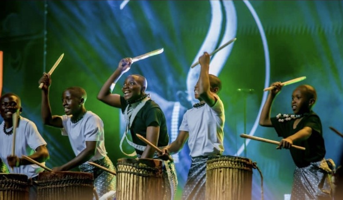 Nyundo Youth Drummers performing during Inyamibwa’s ‘Inkuru ya 30’ concert las weekend. Courtesy photos