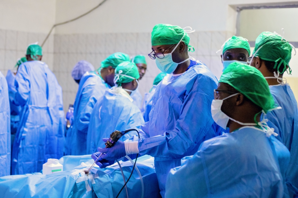 Doctors conduct an operation at Kacyiru Hospital. Rwanda in July 2023 approved the 4x4 Reform, a strategy aimed at quadrupling the number of healthcare workers in the country within the next four years. FILE