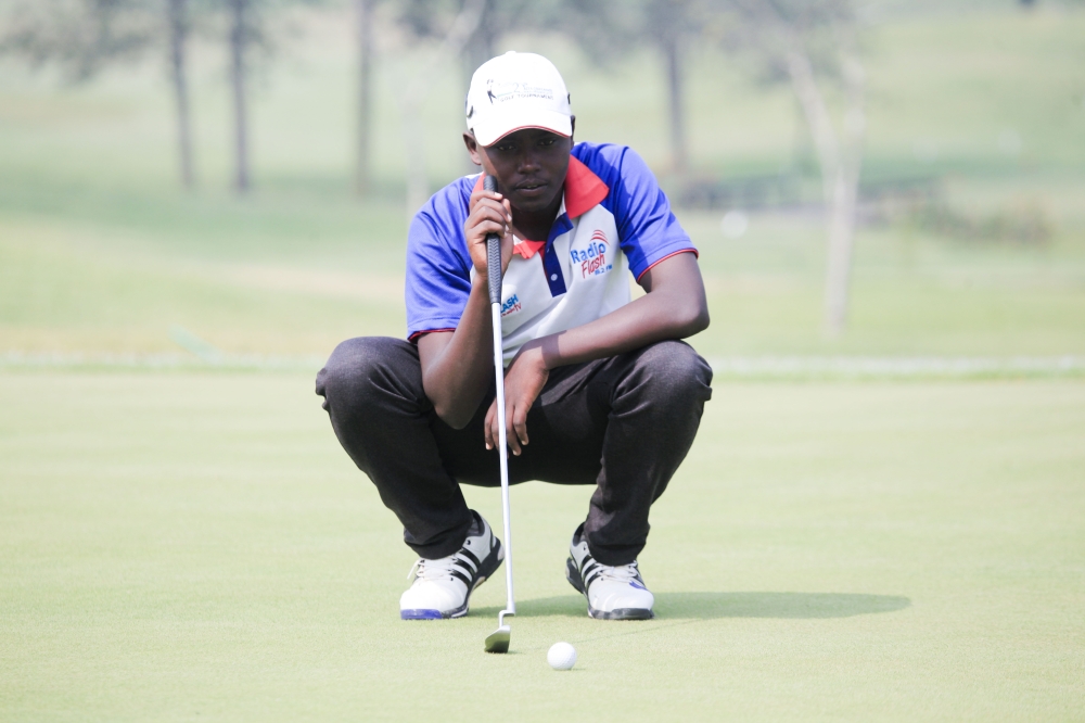 Rwandan golfer Aloys Nsabimana during a past game. Photo by Sam Ngendahimana