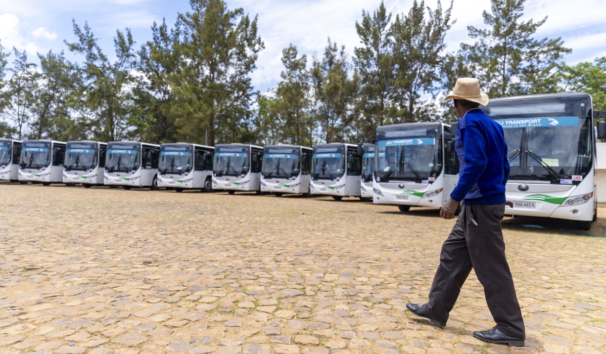New buses that were introduced in Kigali in December 2023.At the start of 2024, the public transport system underwent - in successive stages - a far-reaching reform. Photo by Olivier Mugwiza