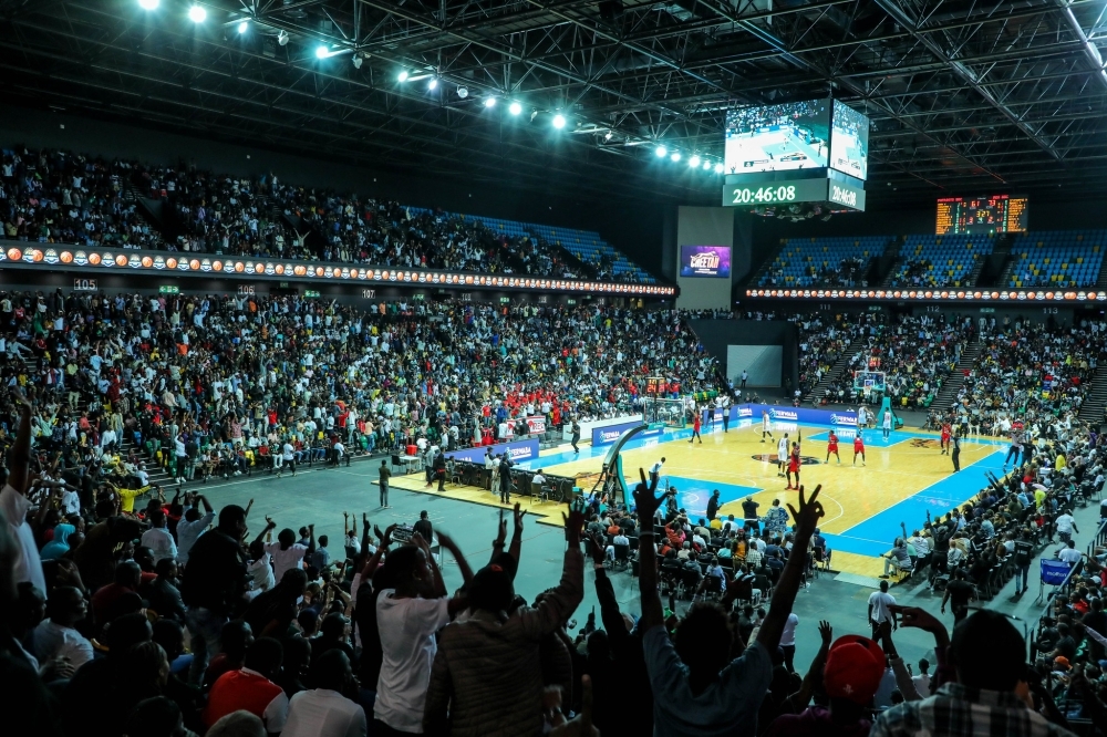 Fans at the BK Arena during a past match. The venue will be opened for the second round of the Rwanda Basketball League.