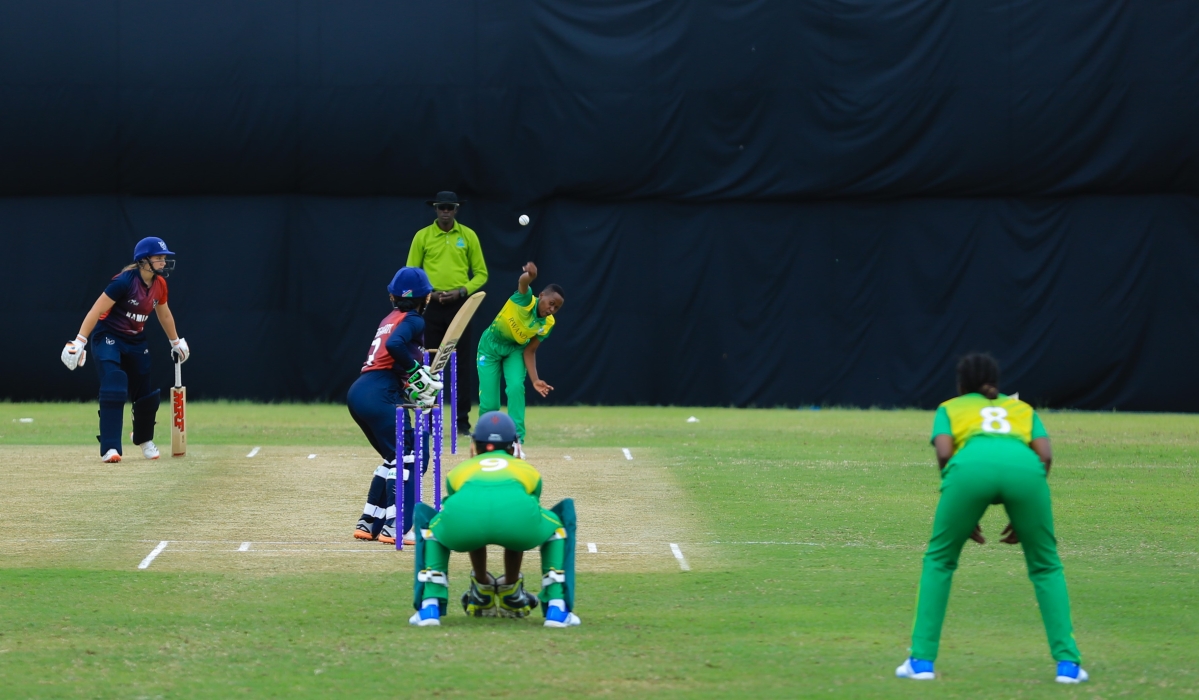 National cricket women&#039;s team players during a friendly game at Gahanga Cricket stadium.Cricket is steadily gaining momentum and recognition. Sam Ngendahimana
