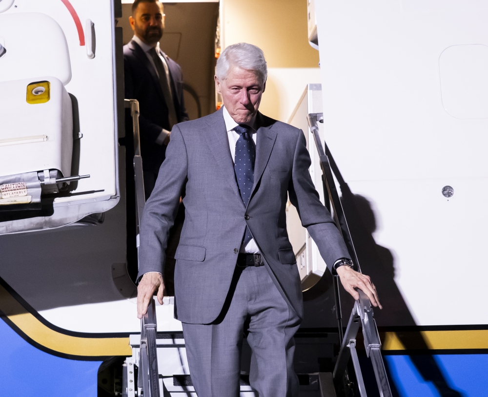 Former US President Bill Clinton arrived in Kigali late Saturday, April 6. Courtesy
