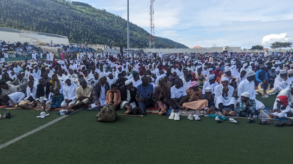 Muslims in Rubavu and from Goma town during the observance of Eid al-Fitr.