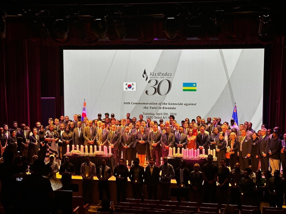 The 30th Commemoration of the 1994 Genocide against the Tutsi in Rwanda was solemnly observed in Seoul, Korea on Tuesday, April 9.  Courtesy photos