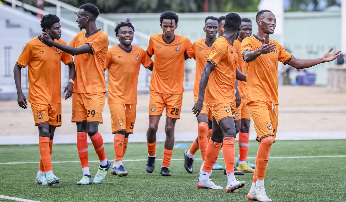 Bugesera FC  players celebrate the 1-0 victory against Rayon Sports in a the 202324 Peace Cup semifinals first leg encounter. All photos by Emmanuel Dushimimana