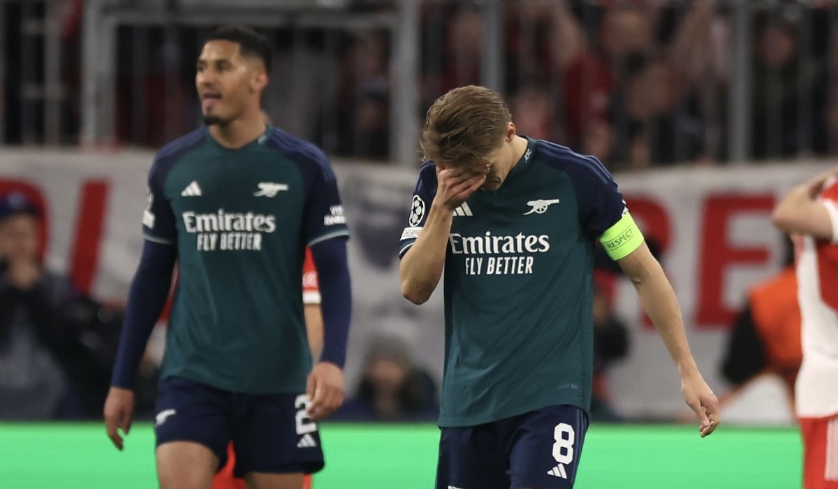 President Paul Kagame still showed his support to Arsenal even after the Premier League side  was eliminated from UEFA Champions League quarterfinals at the hands of German giants Bayern Munich