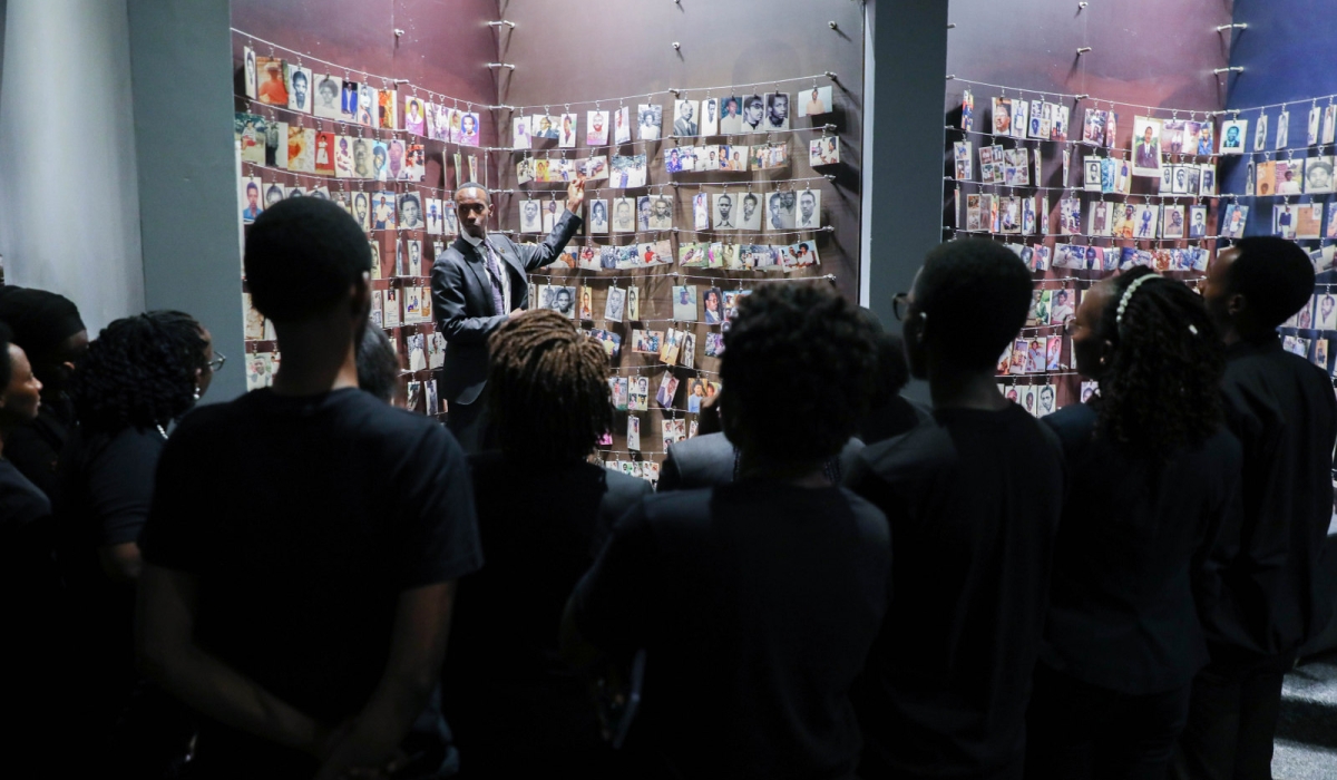 Youth touring the memorial centre as they learn more about the Genocide against the Tutsi. Photo by Craish Bahizi