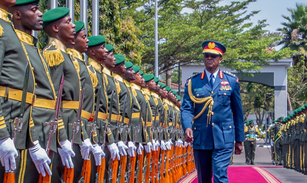 Kenya Chief of Defence Forces, Gen Francis Ogolla during his visit in Rwanda on June 27, 2023. President Paul Kagame extended condolences to Kenya after the country lost Gen Francis Ogolla.File