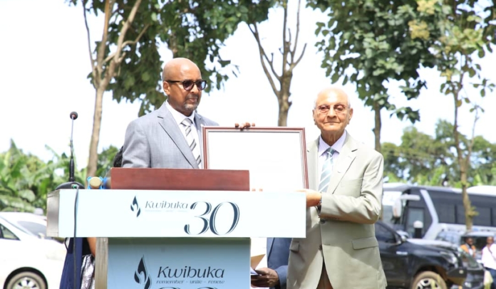 Mohamood Noordin Thobani, a Ugandan businessman who played a significant role in preserving the remains of the 1994 Genocide against the Tutsi in Uganda was on Saturday, April 20 given the “Umurinzi w’Igihango” award.