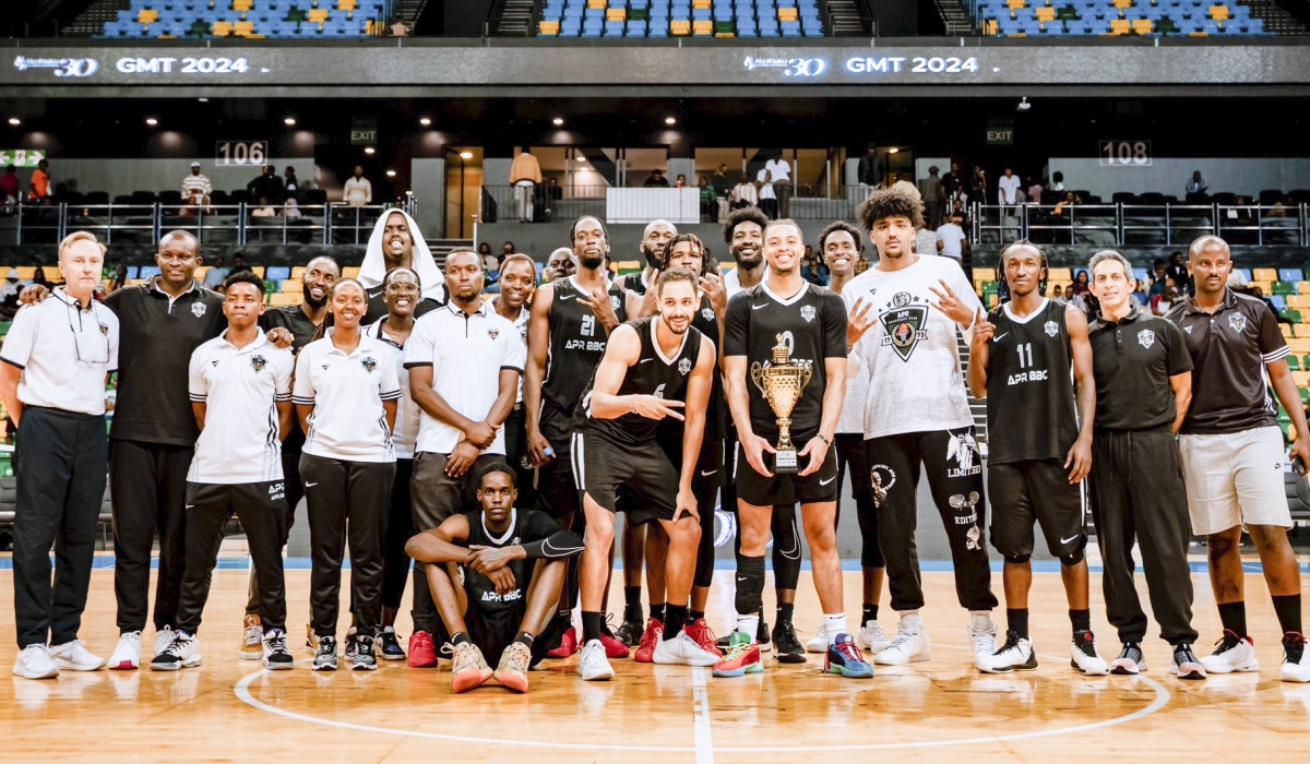 APR men basketball club were crowned winners of the 2024 basketball Genocide Memorial tournament on Saturday night at BK Arena on Saturday April 20. Courtesy