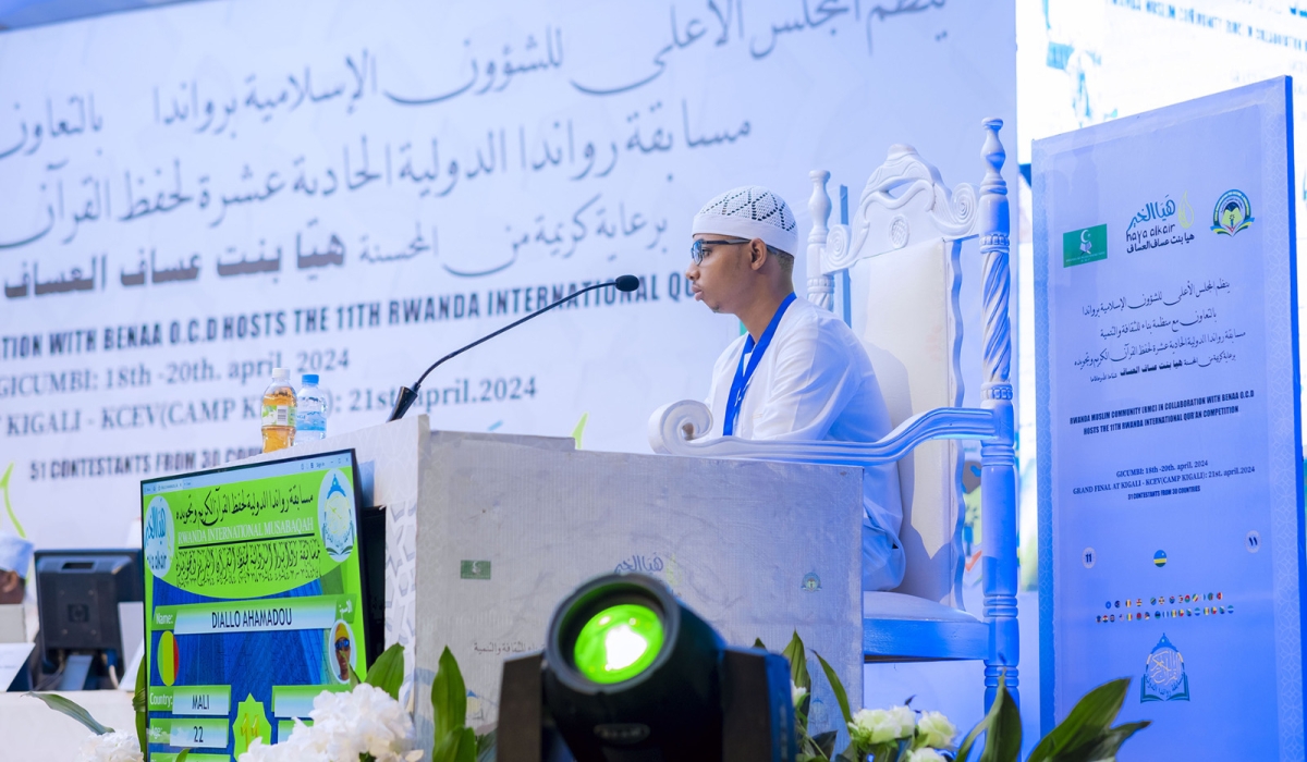 One of the participants from 30 African countries who competed on Sunday, April 21.  Courtesy