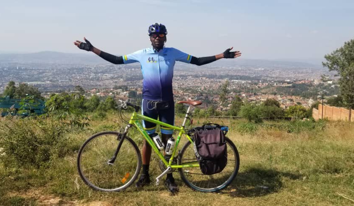 Genocide survivor Alexis Ndayambaje poses for a photo after visiting Rebero Genocide memorial. Courtesy