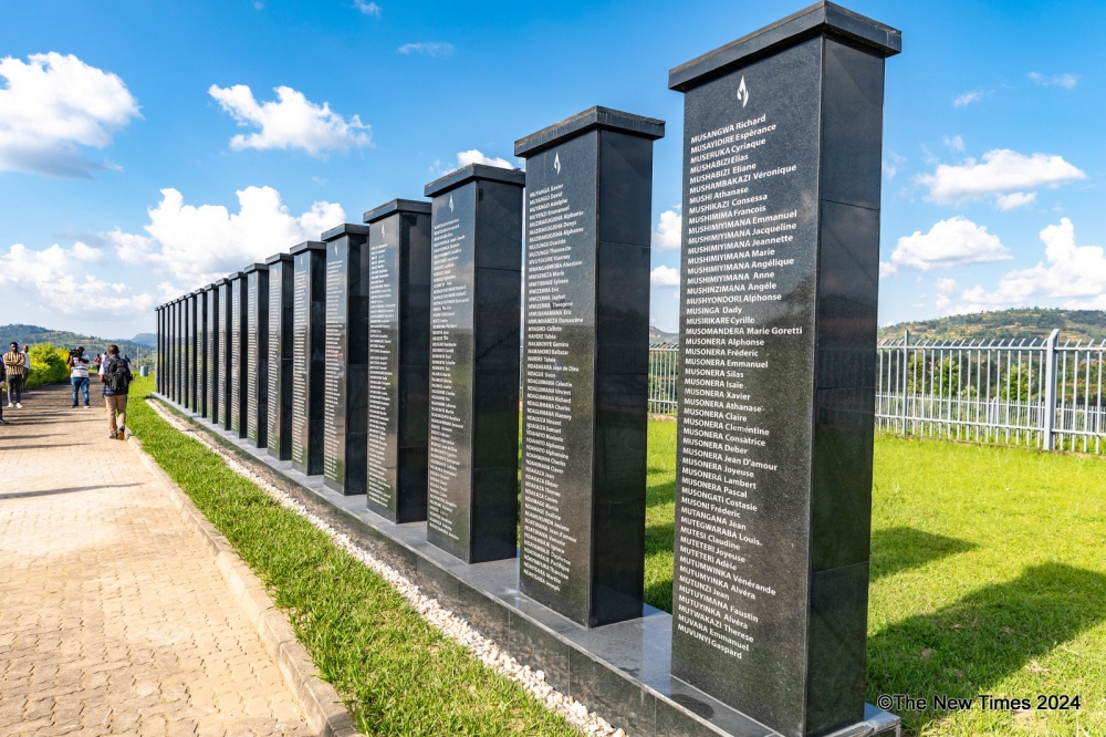 Names of victims of the Genocide against the Tutsi at Murambi Genocide Memorial in Nyamagabe District, Photo by Craish Bahizi