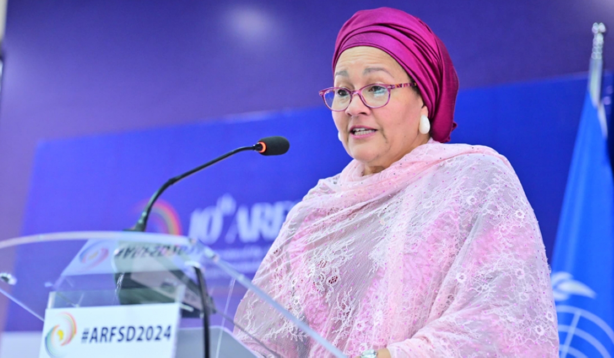 Amina Mohammed, the UN Deputy Secretary-General, speaking at the opening of the tenth Africa Regional Forum on Sustainable Development (ARFSD-10) in Addis Ababa, Ethiopia, on April 23.