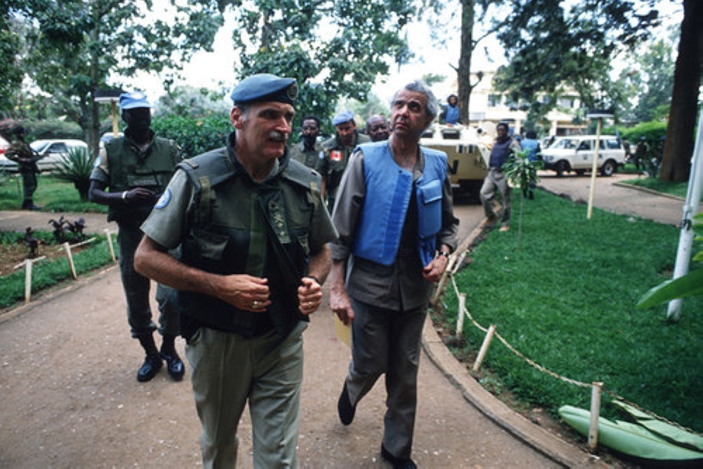 Gen Romeo Dallaire,the force commander of UNAMIR, a United Nations peacekeeping force for Rwanda in 1994 when the Genocide against the Tutsi  was taking place. Courtesy
