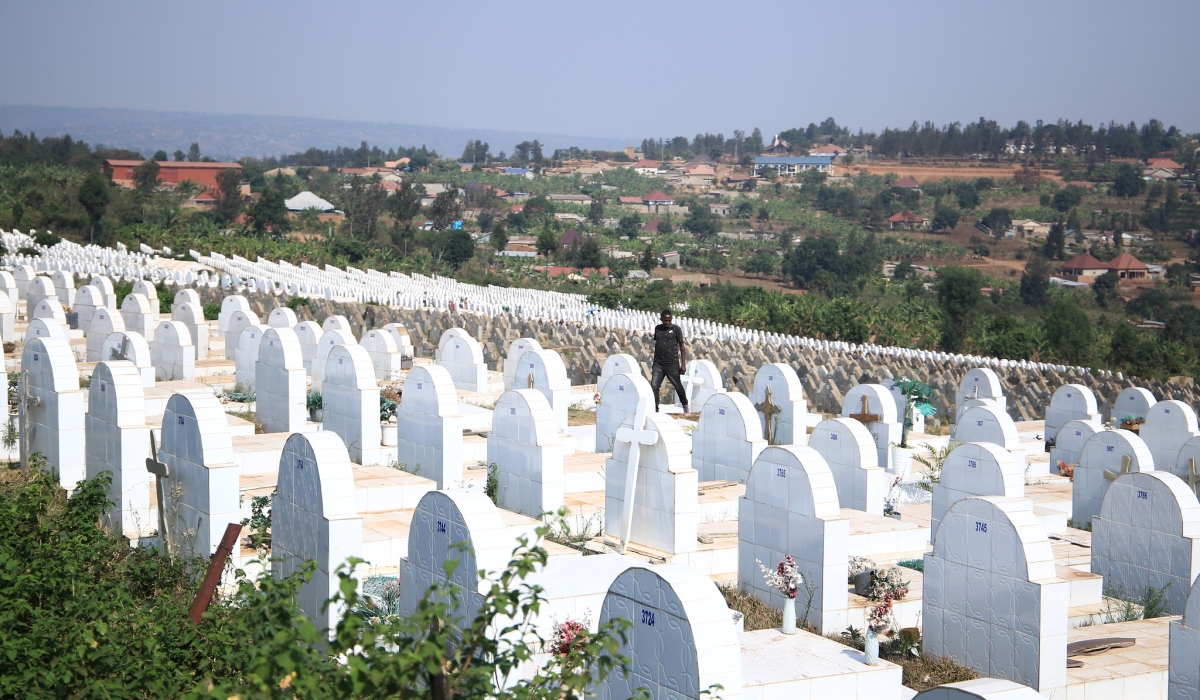 A view of Rusororo cemetry in Gasabo District. A proposed law amendment seeks to ban burying the dead in tombs built with cement and tiles. Photo by Sam Ngendahimana