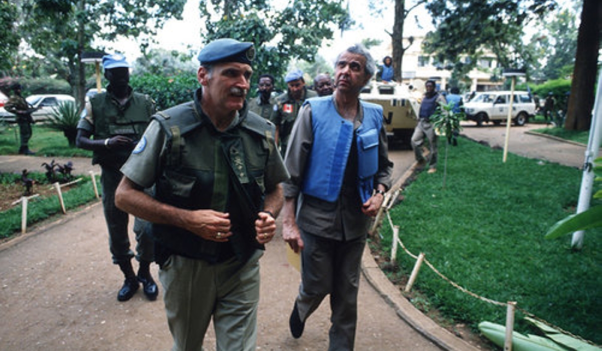 Gen Romeo Dallaire,the force commander of UNAMIR, a United Nations peacekeeping force for Rwanda in 1994 when the Genocide against the Tutsi  was taking place. Courtesy