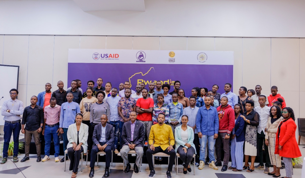 Participants pose for a photo during the Rwanda Reflect Seminars by Rwanda We want and International Alert Rwanda at St Famille Hotel