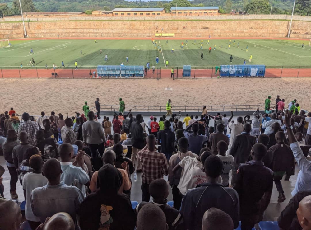 Etoile de l&#039;Est supporters celebrate as their side beat Marine FC 1-0 at Ngoma Stadium on Sunday, April 28. Courtesy
