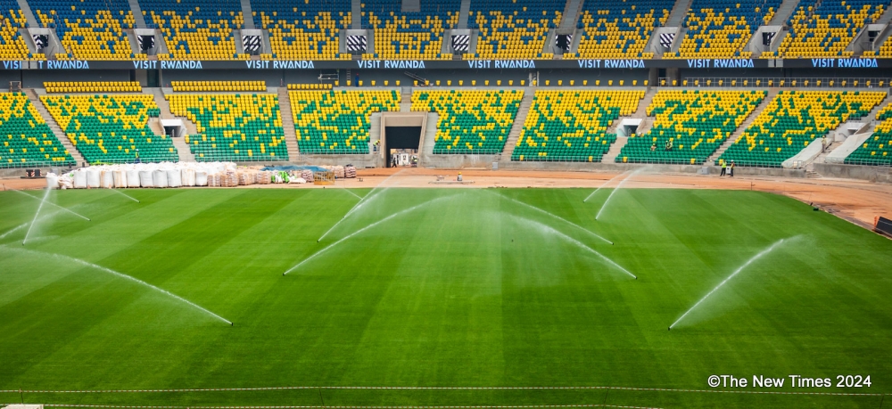 Inside view of  the soon-to-be-completed Amahoro Stadium in Remera in Kigali. Photo by Dan Datsinzi