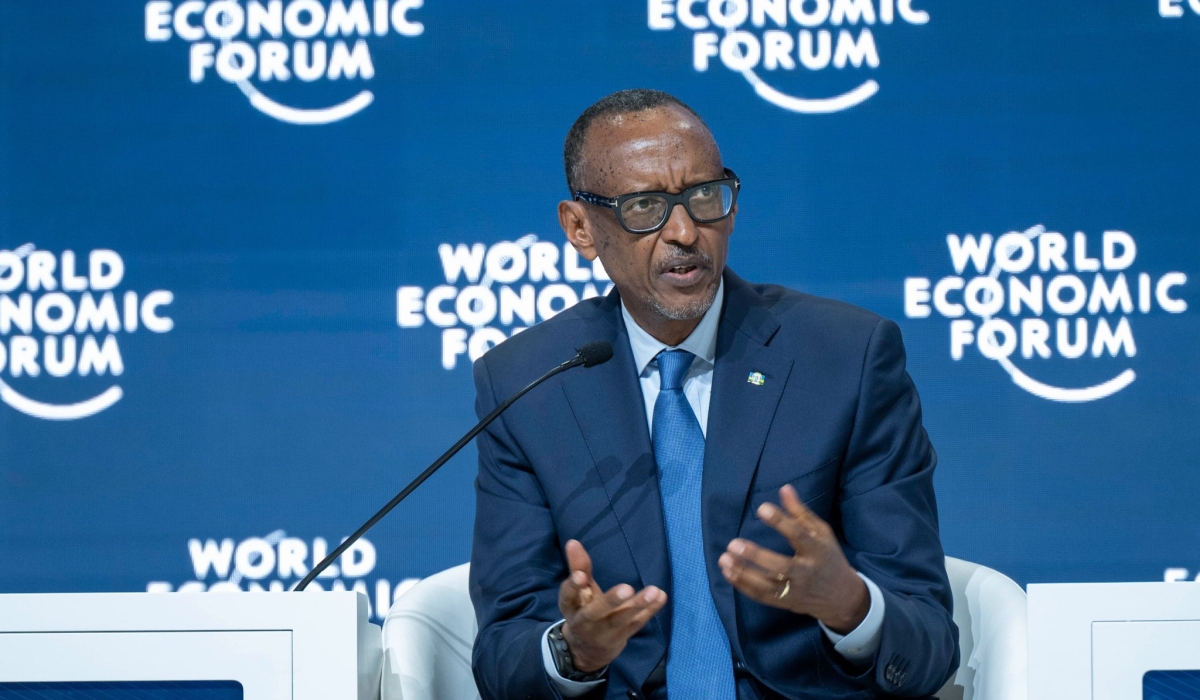 President Paul Kagame speaks during the World Economic Forum&#039;s opening plenary session on the “New Vision for Global Development” on Sunday, April 28. Photo by Village Urugwiro