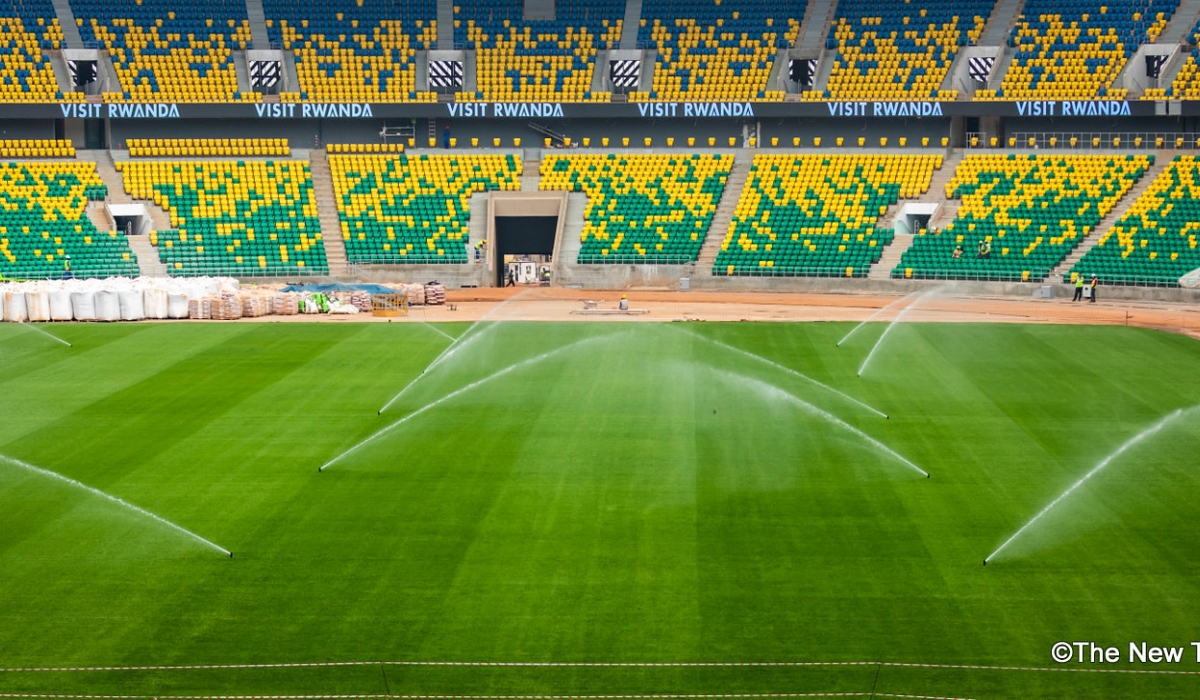 Inside view of  the soon-to-be-completed Amahoro Stadium in Remera in Kigali. Photo by Dan Datsinzi